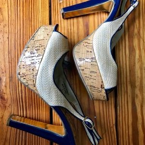 ⚓️💙Sergio Zelcer Cork Heels💙⚓️